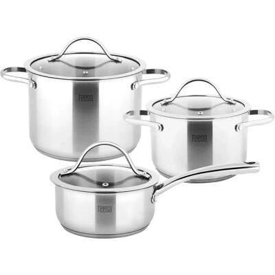 Teesa Cook Expert Master Edelstahltöpfe - 6-teilig Teesa Cook Expert Master Edelstahltöpfe - 6-teilig
