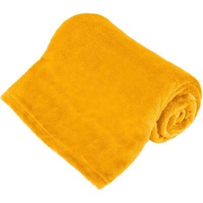 Teesa Gele Fleece Deken - 150x200 cm - Deken Teesa Gele Fleece Deken - 150x200 cm - Deken