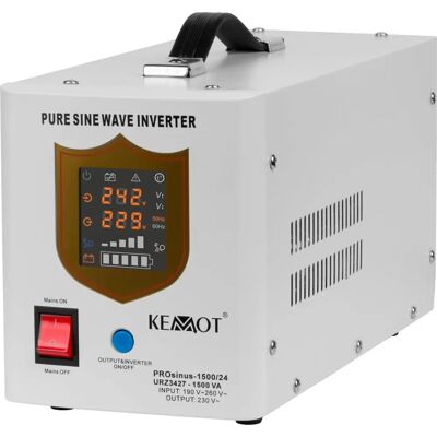 No Name Kemot Prosinus-1500/24 Keskeytymätön virtalähde - Puhdas siniaaltomainen, 24V/230V, 1500VA No Name Kemot Prosinus-1500/24 Keskeytymätön virtalähde - Puhdas siniaaltomainen, 24V/230V, 1500VA