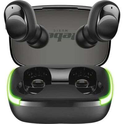 Rebel TWS-Y60 Trådlösa In-Ear - Bluetooth 5.3, Touch Control Rebel TWS-Y60 Trådlösa In-Ear - Bluetooth 5.3, Touch Control