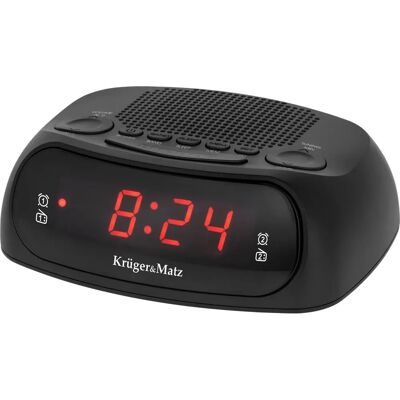 Krüger&Matz KM0824 Radio Herätyskello - AM/FM, Kaksinkertainen Herätys, LED-näyttö Krüger&Matz KM0824 Radio Herätyskello - AM/FM, Kaksinkertainen Herätys, LED-näyttö