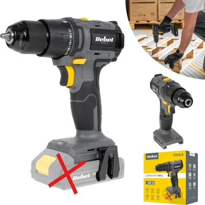 Taladro inalámbrico REBEL TOOLS 20V - Rápido, Luz, Ergonómico Taladro inalámbrico REBEL TOOLS 20V - Rápido, Luz, Ergonómico