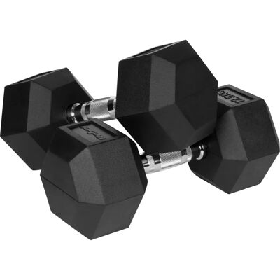 Kumipäällyste valurautapainot - 2 x 12,5kg Rebel Active Kumipäällyste valurautapainot - 2 x 12,5kg Rebel Active