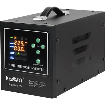 KEMOT - PROsinus-1000-LFP4 - 12V DC - 230V AC - UPS KEMOT - PROsinus-1000-LFP4 - 12V DC - 230V AC - UPS