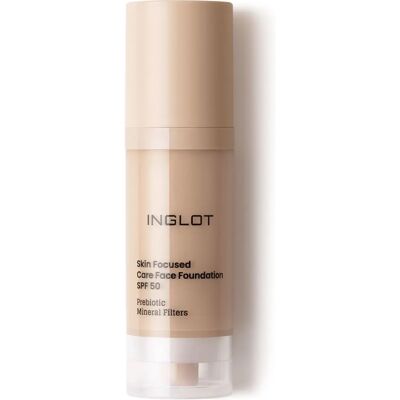 Inglot Skin Focused Care Face Foundation SPF 50 - Porcelain Beige - Foundation Inglot Skin Focused Care Face Foundation SPF 50 - Porcelain Beige - Foundation