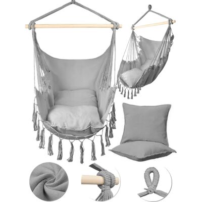 Maltec - Cocoon Brazilian - Szara poduszka - Zawieszony - Leżanka ogrodowa Maltec - Cocoon Brazilian - Szara poduszka - Zawieszony - Leżanka ogrodowa