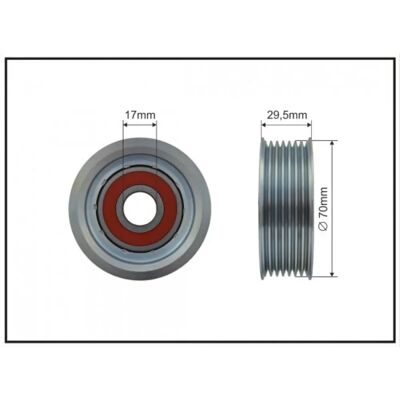 CAFFARO 500408 - Spannrolle für Keilriemen CAFFARO 500408 - Spannrolle für Keilriemen
