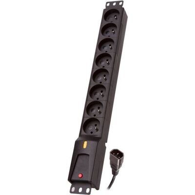 LESTAR Multiprise - 8 Prises, 3m, Noir - Power Strip - Publicité LESTAR Multiprise - 8 Prises, 3m, Noir - Power Strip - Publicité