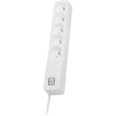 Lestar ZX 510 G-A K. Protecteur contre la surtension - Blanc - 5 Prises - Câble 3m - Publicité Lestar ZX 510 G-A K. Protecteur contre la surtension - Blanc - 5 Prises - Câble 3m - Publicité