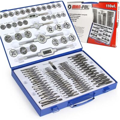 MAR-POL M55875 Kit de Filetage - 110 pièces, Pour Filets Internes & Externes - Publicité MAR-POL M55875 Kit de Filetage - 110 pièces, Pour Filets Internes & Externes - Publicité