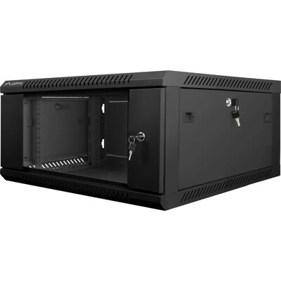 Lanberg Wandmontierter Rack-Schrank 4U Schwarz 600x600mm Stahl Lanberg Wandmontierter Rack-Schrank 4U Schwarz 600x600mm Stahl