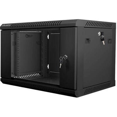 Lanberg Wandmontierter 6U Rack Schrank - Stahl, Schwarz Lanberg Wandmontierter 6U Rack Schrank - Stahl, Schwarz