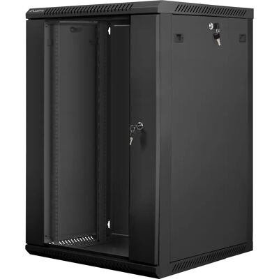 Lanberg WF01-6618-10B Wandmontiertes Stahl 18U Rack-Gehäuse - Rack-Gehäuse Lanberg WF01-6618-10B Wandmontiertes Stahl 18U Rack-Gehäuse - Rack-Gehäuse