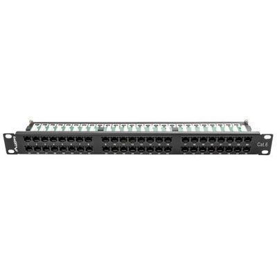 Panel de parcheo Lanberg PPU6-1048-B - 48 Puertos - 1U - Negro Panel de parcheo Lanberg PPU6-1048-B - 48 Puertos - 1U - Negro