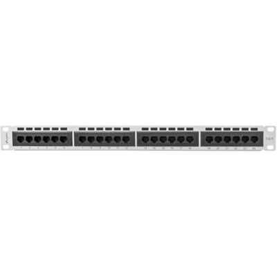 Lanberg 24-Port Cat.6 UTP Patch Panel 1U - Grau Lanberg 24-Port Cat.6 UTP Patch Panel 1U - Grau