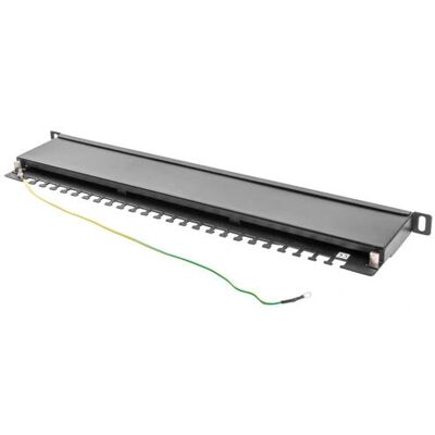 Lanberg Panel Krosowy 24-Port 0.5U Cat.5e - Czarny Lanberg Panel Krosowy 24-Port 0.5U Cat.5e - Czarny