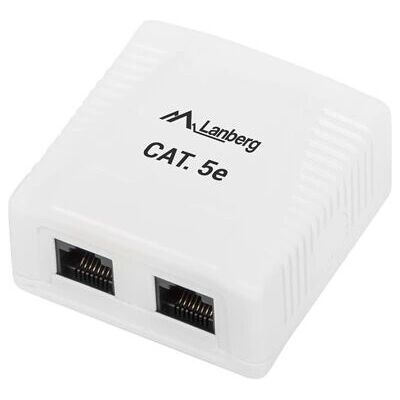 Scatola di superficie Lanberg RJ45 CAT5e - Connettore di rete Scatola di superficie Lanberg RJ45 CAT5e - Connettore di rete