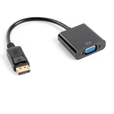 Adattatore video Lanberg AD-0002-BK - 1080p - 0,2m - VGA a DisplayPort Adattatore video Lanberg AD-0002-BK - 1080p - 0,2m - VGA a DisplayPort