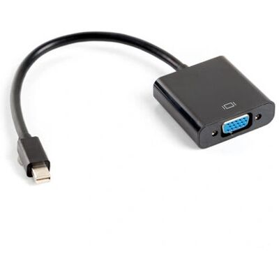 Lanberg Mini DisplayPort to VGA Adapter - 20cm Black Lanberg Mini DisplayPort to VGA Adapter - 20cm Black