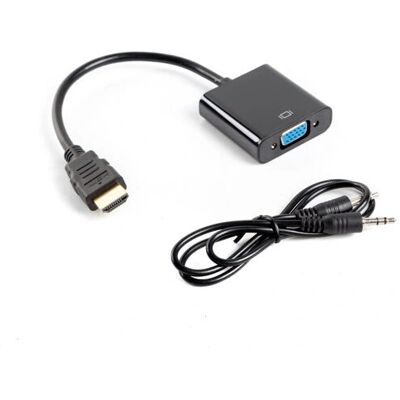 Lanberg AD-0017-BK VGA till HDMI - 20cm - Svart Lanberg AD-0017-BK VGA till HDMI - 20cm - Svart