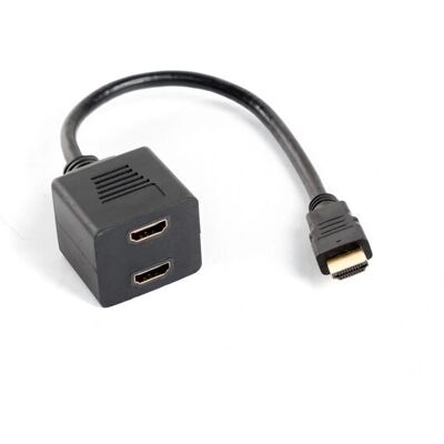 Lanberg AD-0019-BK HDMI Splitter - 2x HDMI, 20cm kabel Lanberg AD-0019-BK HDMI Splitter - 2x HDMI, 20cm kabel