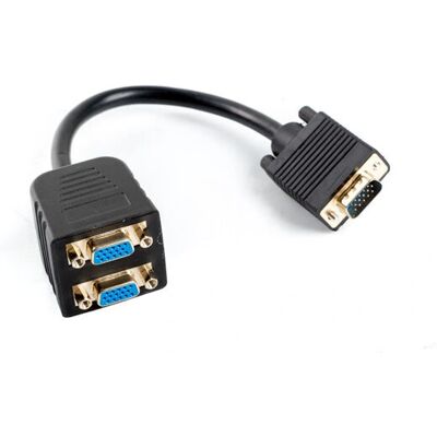 Câble VGA Lanberg AD-0020-BK 0,2 m Noir - Publicité Câble VGA Lanberg AD-0020-BK 0,2 m Noir - Publicité