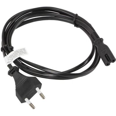 Lanberg Modelo CA-C7CA-10CC-0018-BK Cable de alimentación - Cable, Negro, 1,8 m, C7 acoplador, Enchufe EU Lanberg Modelo CA-C7CA-10CC-0018-BK Cable de alimentación - Cable, Negro, 1,8 m, C7 acoplador, Enchufe EU