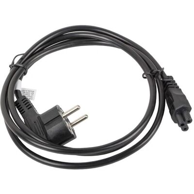 Câble d'alimentation noir Lanberg 1,8 m Schuko IEC 320 C5 Droite Câble d'alimentation noir Lanberg 1,8 m Schuko IEC 320 C5 Droite