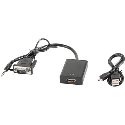 Lanberg AD-0021-BK Videokabeladapter - 0,2 m HDMI till VGA Lanberg AD-0021-BK Videokabeladapter - 0,2 m HDMI till VGA