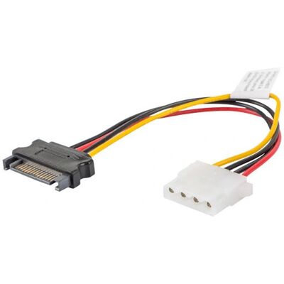 Lanberg SATA-Kabel 0,15 m - Molex 4-polig, SATA 15-polig, Gerade Lanberg SATA-Kabel 0,15 m - Molex 4-polig, SATA 15-polig, Gerade