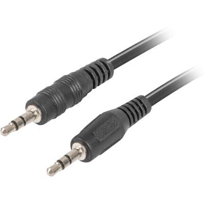 Câble audio stéréo noir Lanberg 2m Câble audio stéréo noir Lanberg 2m
