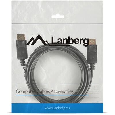 Lanberg Modell CA-DPDP-10CC-0030-BK DisplayPort Kábel - 3m Fekete Lanberg Modell CA-DPDP-10CC-0030-BK DisplayPort Kábel - 3m Fekete