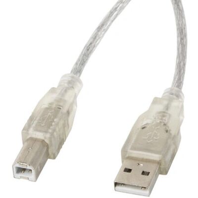 Lanberg USB 2.0 Kabel 5m - Drucker, Datenübertragung, Goldkontakte Lanberg USB 2.0 Kabel 5m - Drucker, Datenübertragung, Goldkontakte