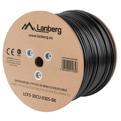 Lanberg LCF5-30CU-0305-BK Czarny kabel sieciowy na zewnątrz 305 m Lanberg LCF5-30CU-0305-BK Czarny kabel sieciowy na zewnątrz 305 m