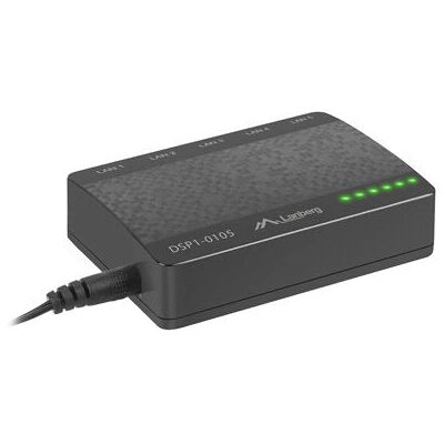 Lanberg DSP1-0105 unmanaged Ethernet Switch - 5 Ports - Schwarz Lanberg DSP1-0105 unmanaged Ethernet Switch - 5 Ports - Schwarz