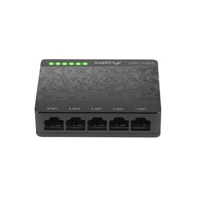 Lanberg DSP1-1005 Netzwerkswitch - Unmanaged, 5 Ports, Schwarz/Grau Lanberg DSP1-1005 Netzwerkswitch - Unmanaged, 5 Ports, Schwarz/Grau