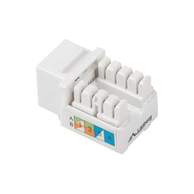 Lanberg KSU6-1090 - Keystone Module - Category 6 UTP - RJ45 - White Lanberg KSU6-1090 - Keystone Module - Category 6 UTP - RJ45 - White