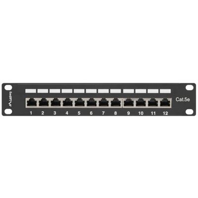 Lanberg PPF5-9012-B Panou de patch montat în rack - 12 porturi, ecranat, 1U Lanberg PPF5-9012-B Panou de patch montat în rack - 12 porturi, ecranat, 1U