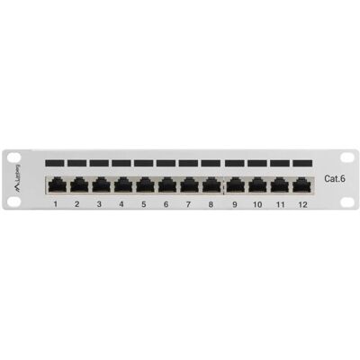 Lanberg PPF6-9012-S Patch Panel - Rackmontage, Cat 6, STP, 12 Ports Lanberg PPF6-9012-S Patch Panel - Rackmontage, Cat 6, STP, 12 Ports