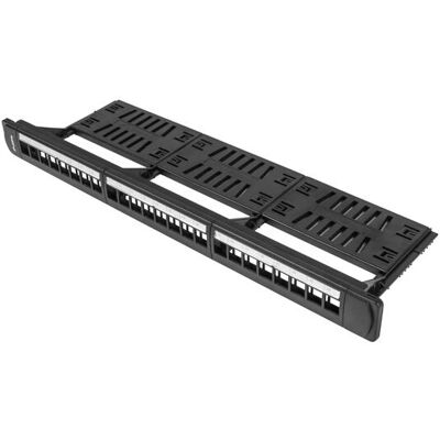 Panneau de brassage Lanberg PPKS-1124-B 24 ports - 1U en rack - Publicité Panneau de brassage Lanberg PPKS-1124-B 24 ports - 1U en rack - Publicité