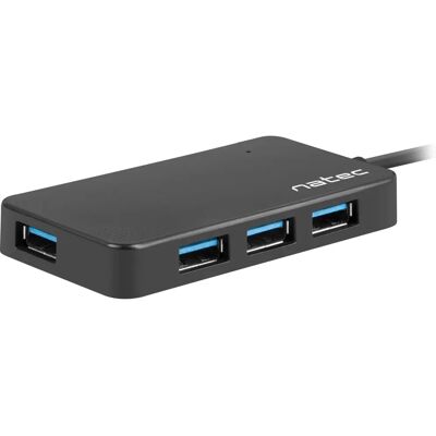 NATEC Moth USB-Hub - 4 Anschlüsse, 5000 Mbps, Schwarz NATEC Moth USB-Hub - 4 Anschlüsse, 5000 Mbps, Schwarz
