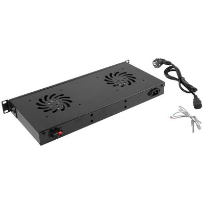 Lanberg AK-1502-B Rack-Lüfter - 19 Zoll, Schwarz, LCD-Thermostat Lanberg AK-1502-B Rack-Lüfter - 19 Zoll, Schwarz, LCD-Thermostat