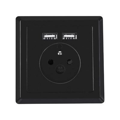 Lanberg AC-WS01-USB2-E-B - Steckdose mit 2 USB A + Typ E - Schwarz Lanberg AC-WS01-USB2-E-B - Steckdose mit 2 USB A + Typ E - Schwarz
