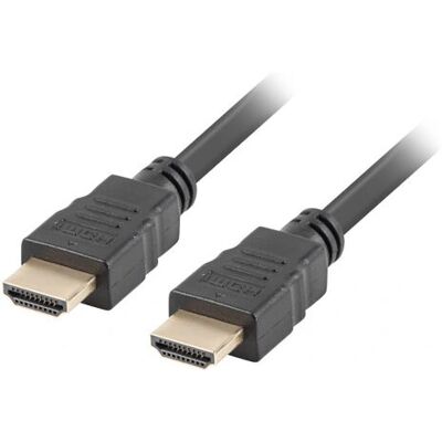 Lanberg HDMI-Kabel - 1m, 4K Ultra HD, Stecker männlich, Schwarz Lanberg HDMI-Kabel - 1m, 4K Ultra HD, Stecker männlich, Schwarz