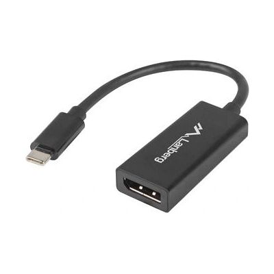 Lanberg USB C til DisplayPort Adapter 0,15 m Svart Lanberg USB C til DisplayPort Adapter 0,15 m Svart