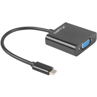 Lanberg USB-Grafikadapter - 1920x1200 - Schwarz - USB C zu VGA Lanberg USB-Grafikadapter - 1920x1200 - Schwarz - USB C zu VGA