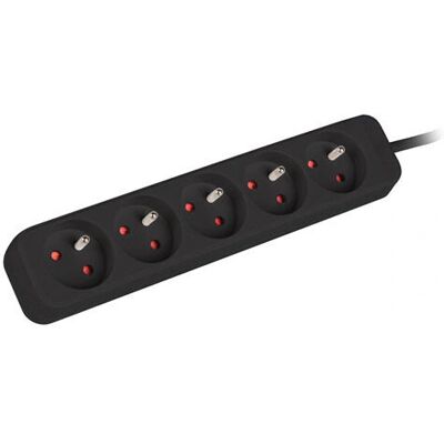 Lanberg Modell PS0-05E-0100-IEC-BK Mehrfachsteckdose - 5 Steckdosen - 1m Schwarz Lanberg Modell PS0-05E-0100-IEC-BK Mehrfachsteckdose - 5 Steckdosen - 1m Schwarz