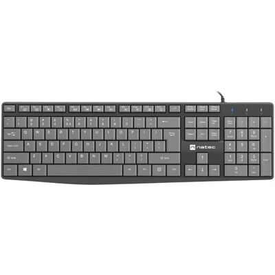 Natec Nautilus Standard-Tastatur - Vollgröße, USB, Schwarz/Grau Natec Nautilus Standard-Tastatur - Vollgröße, USB, Schwarz/Grau