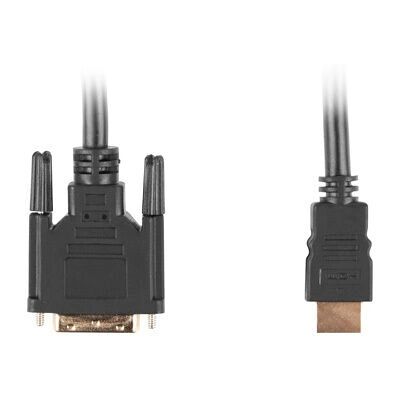 Lanberg HDMI DVI Kabel 0,5m Schwarz - Video Adapter Lanberg HDMI DVI Kabel 0,5m Schwarz - Video Adapter