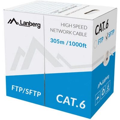 Lanberg LCS6-11CU-0305-S Grå 305 m Ethernet-kabel Lanberg LCS6-11CU-0305-S Grå 305 m Ethernet-kabel